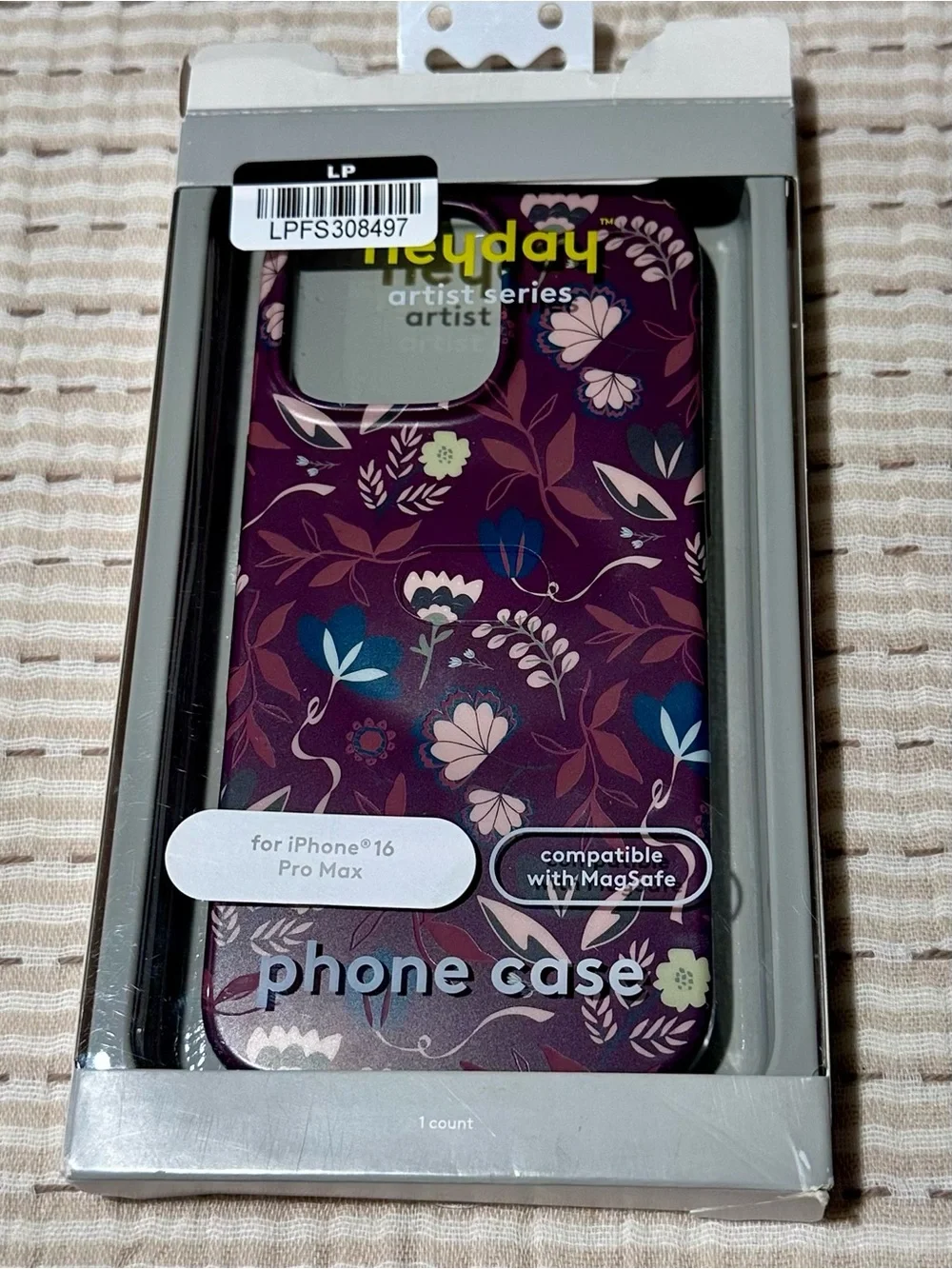heyday Artist Series Floral Phone Case in Deep Purple: 16 Pro Max
